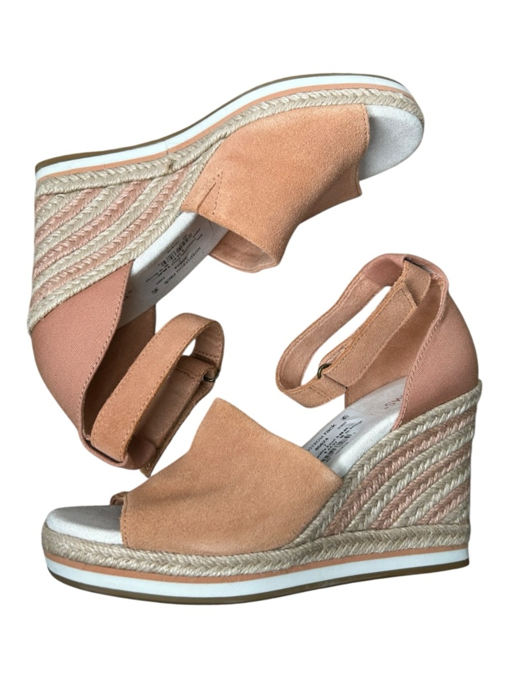 Tom's Marisol Sandal Wedges Sandy Beige Suede Size 7 NWT - Picture 7 of 11